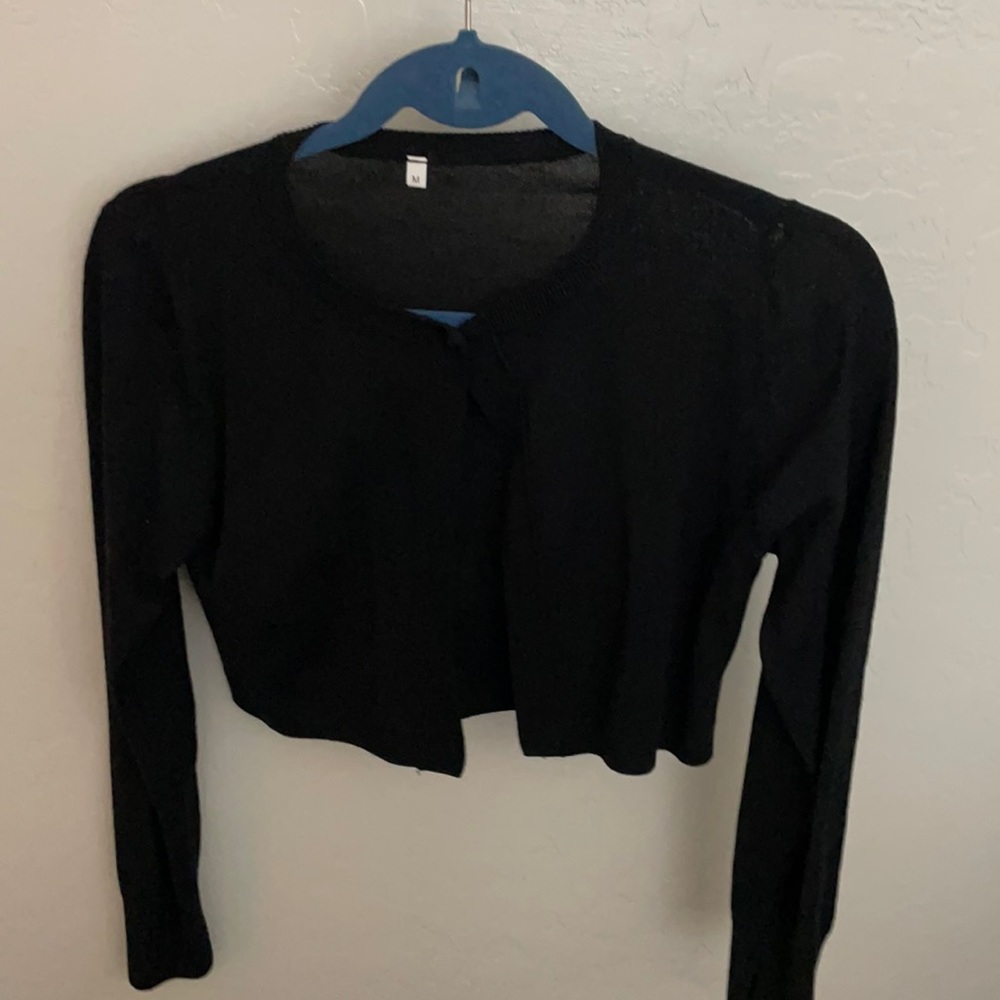 Marino wool crop cardigan